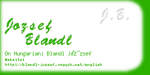 jozsef blandl business card